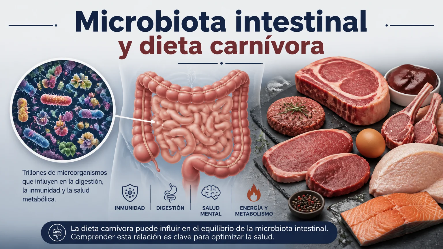 Microbiota intestinal y dieta carnívora - nutricion carnivora
