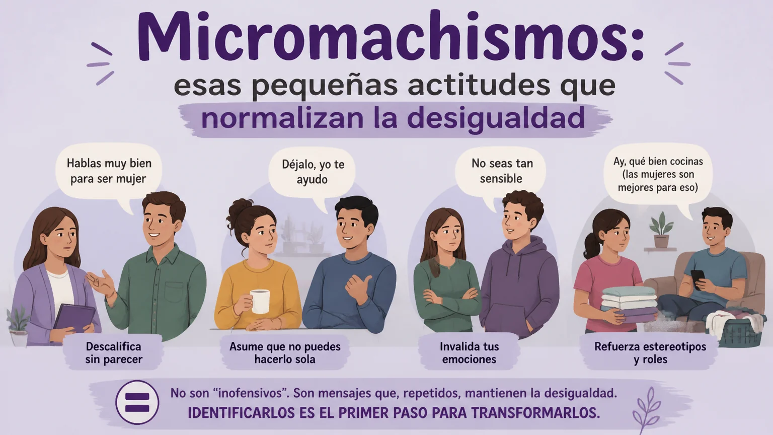 Micromachismos: esas pequeñas actitudes que normalizan la desigualdad - igualdad genero