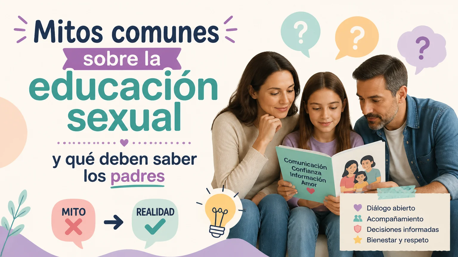 Mitos comunes sobre la educación sexual y qué deben saber los padres - educacion sexual padres