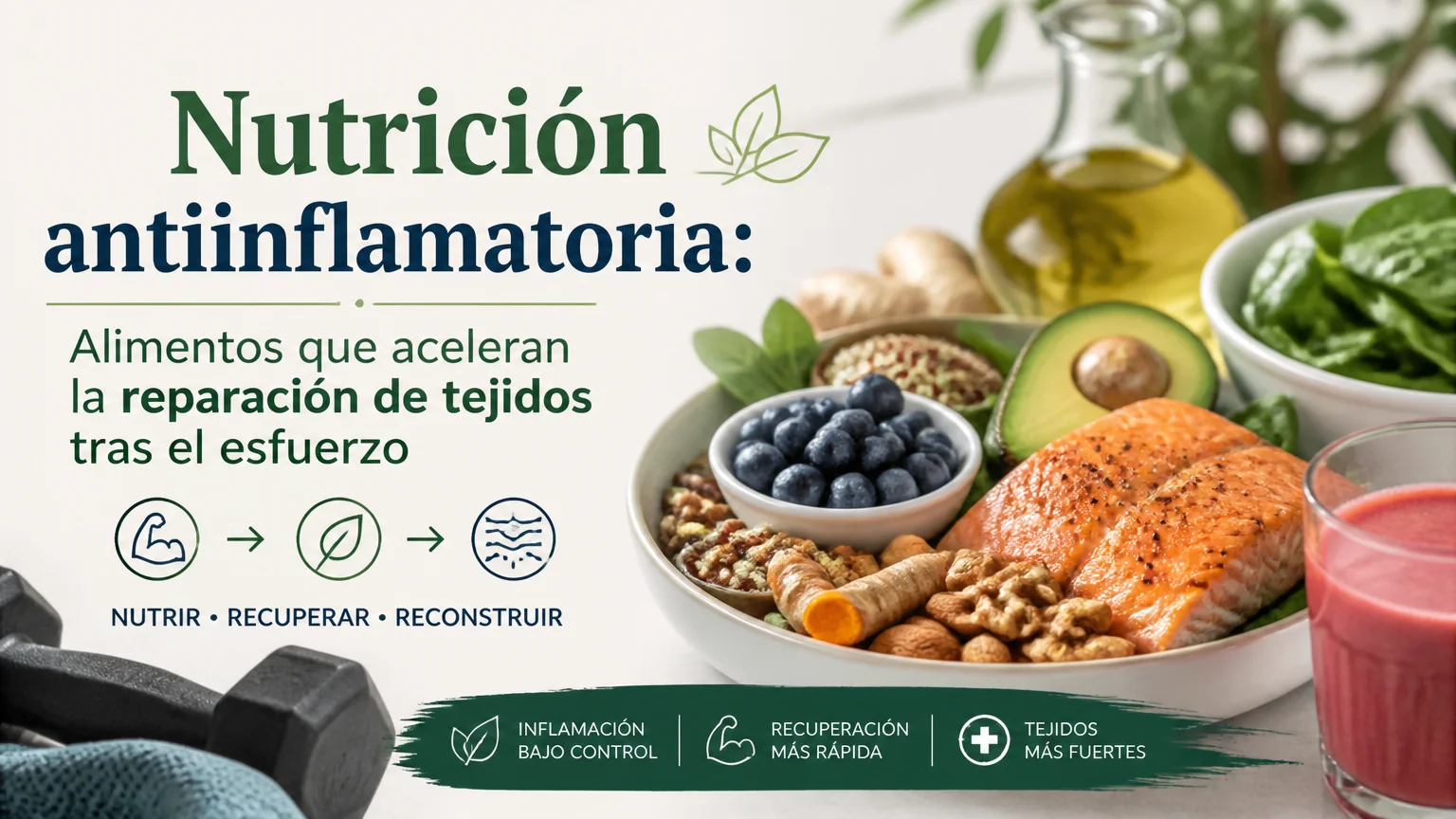 Nutrición antiinflamatoria: alimentos que aceleran la reparación de tejidos tras el esfuerzo - coach deportivo