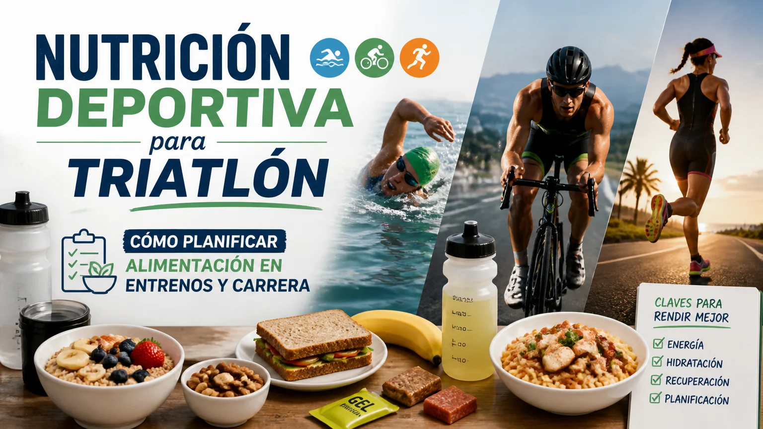 Nutrición deportiva para triatlón cómo planificar alimentación en entrenos y carrera - nutricion deportiva