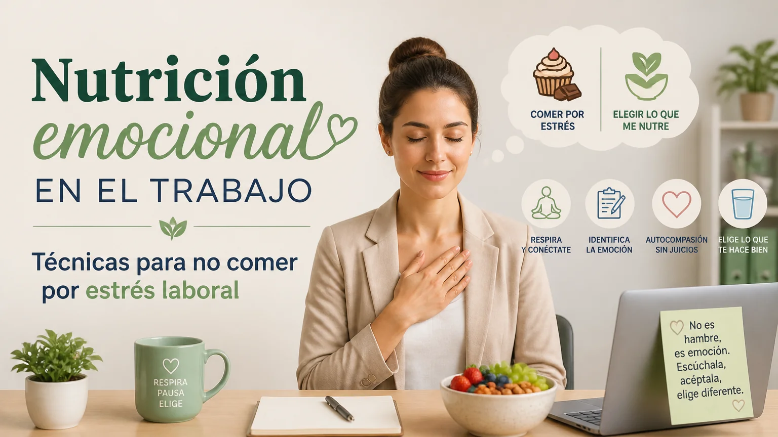 Nutrición emocional en el trabajo técnicas para no comer por estrés laboral