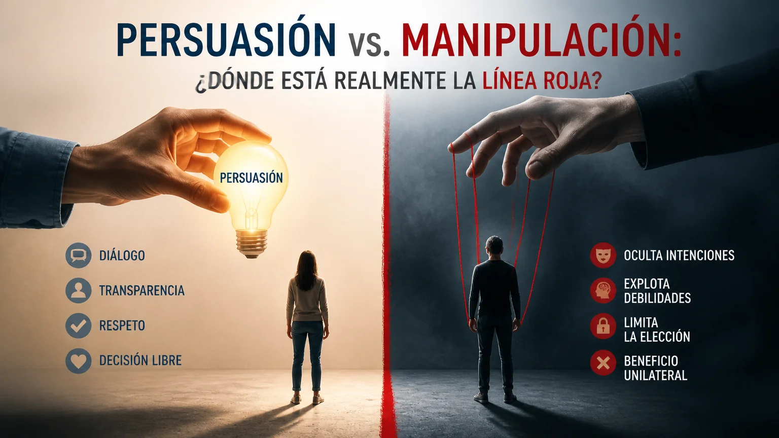 Persuasión vs. manipulación: ¿dónde está realmente la línea roja? - psicologia oscura y manipulacion