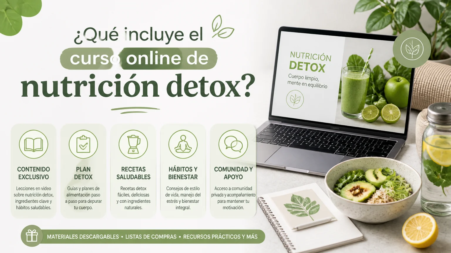 ¿qué incluye el curso online de nutrición detox? - nutricion detox