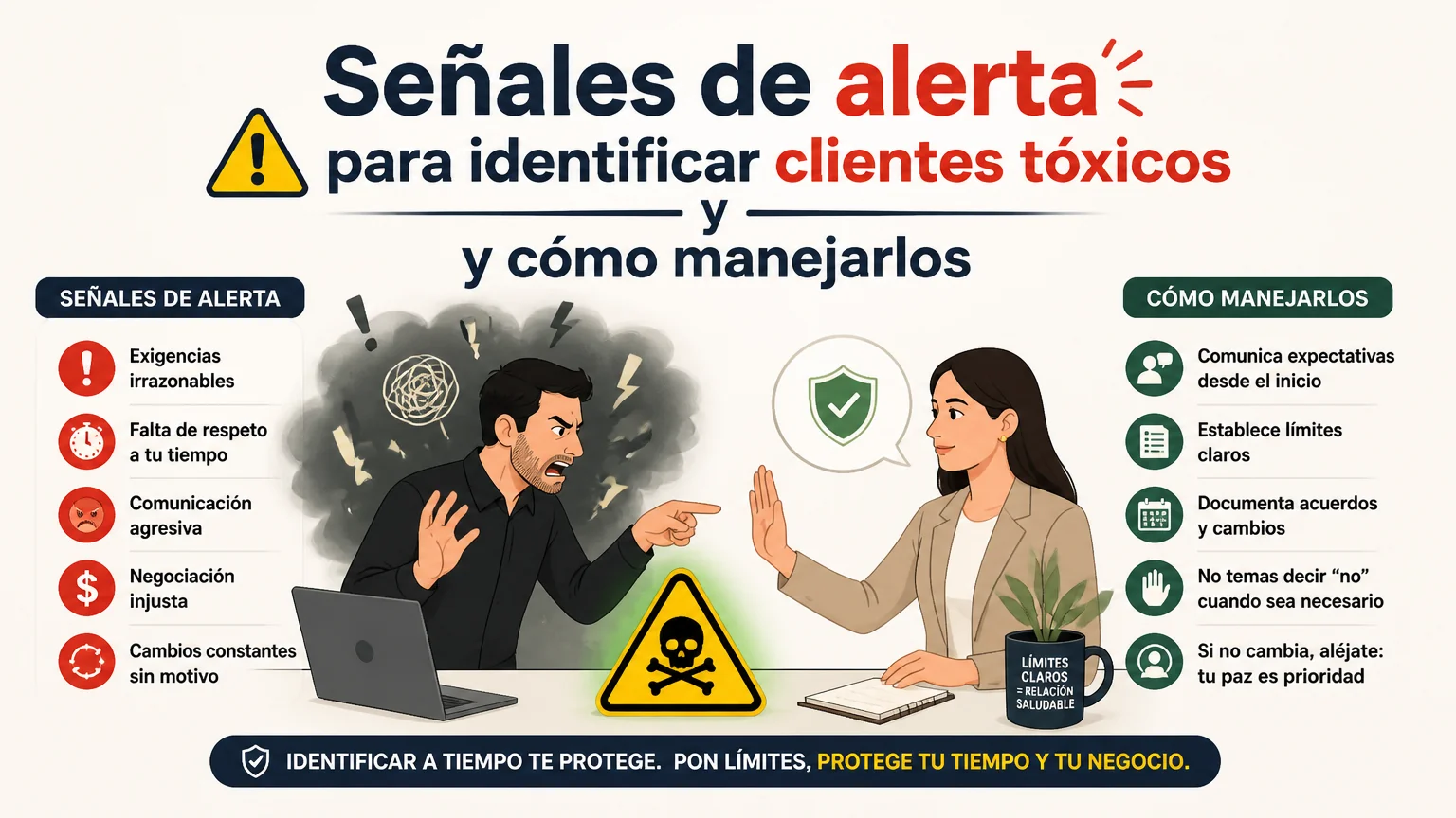 Señales de alerta para identificar clientes tóxicos y cómo manejarlos