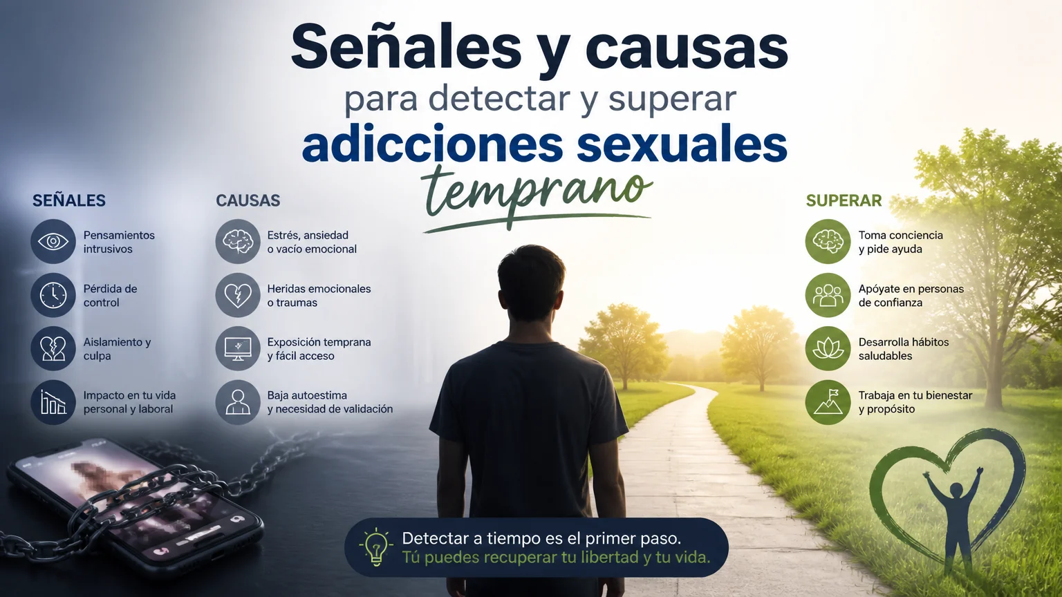 Señales y causas para detectar y superar adicciones sexuales temprano