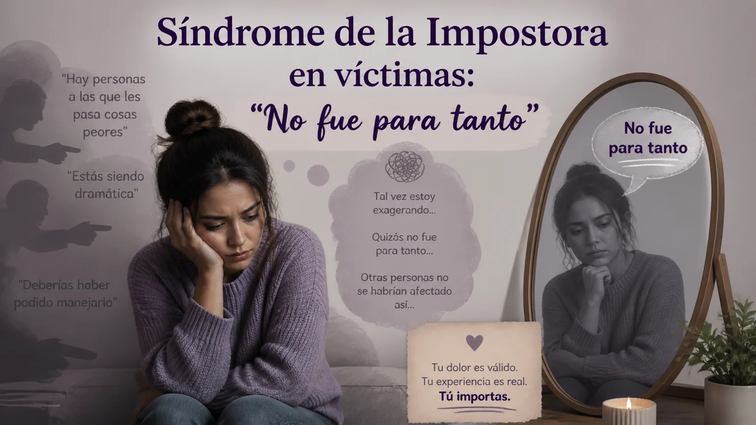 Síndrome de la impostora en víctimas: 'no fue para tanto'