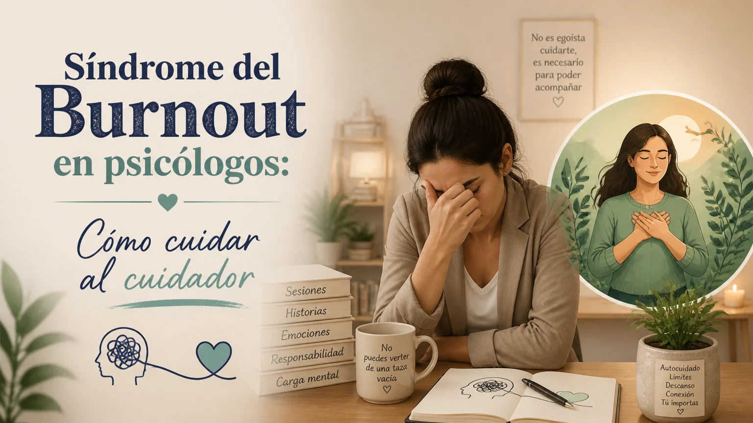 Síndrome del burnout en psicólogos: cómo cuidar al cuidador