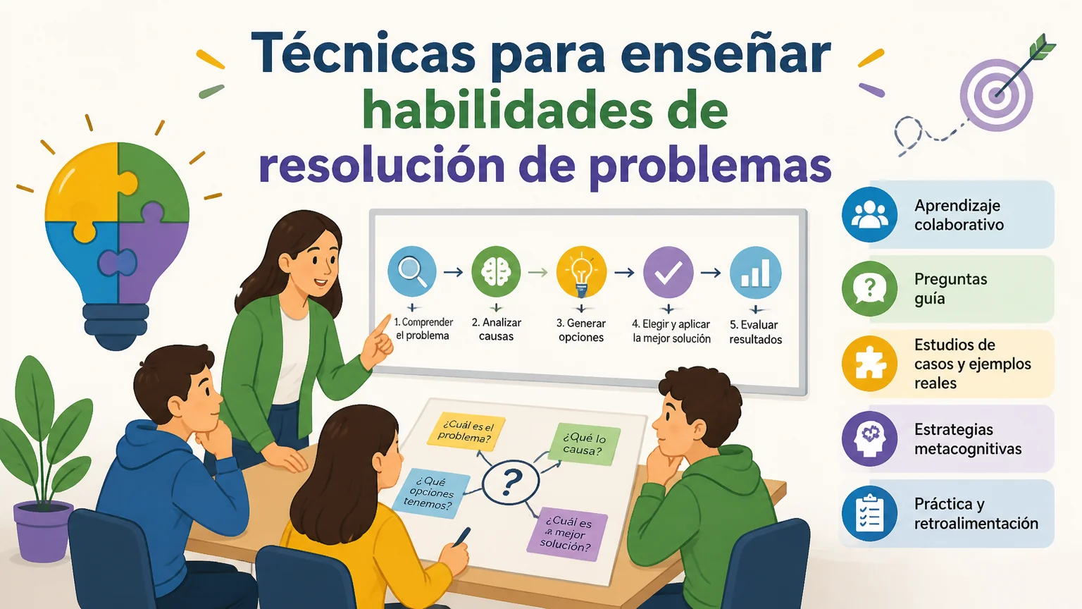 Técnicas para enseñar habilidades de resolución de problemas